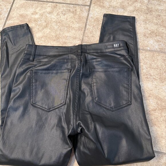 kut from the kloth donna fab ab ankle skinny black coated jeans - Picture 2 of 7